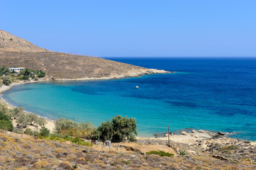 Fototapeta na wymiar emerald beaches of Greece - Serifos island , Cyclades