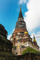 Fototapeta premium Close up of Wat Yai Chaimongkhon, Ayuthaya, Thailand