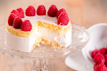 Raspberry cheesecake.