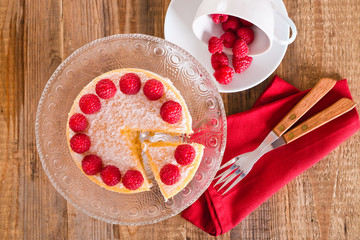 Raspberry cheesecake.