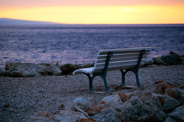 twilight on natural sunset background