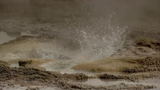 Close up of fumaroles in Yellowstone National Park