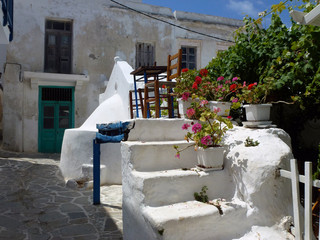 A quiet corner of the Chora, Naxos, Greece