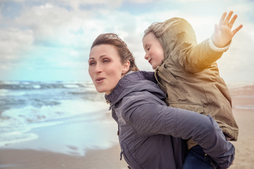 Fototapeta premium Spaß am Strand