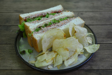 Healthy Tuna Sandwich and a Side of Chips