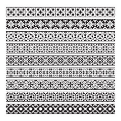 Traditional ornamental borders set. Page decoration elements