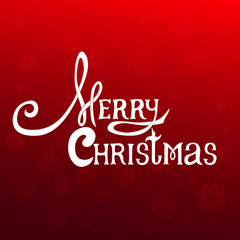 Merry Christmas  lettering design message.