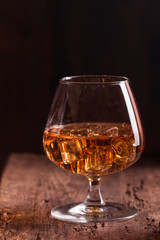 Glass of brandy or cognac 