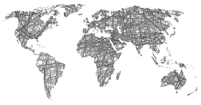 world map sketch