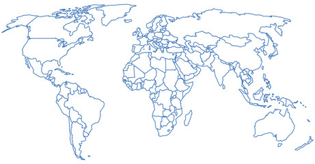 simple sketch of the world map