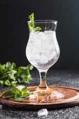 Misted glass of water 