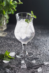 Misted glass of water 