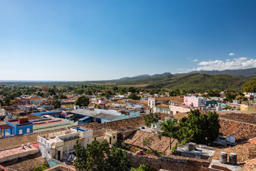 Fototapeta na wymiar panoramic view over the city of trinidad on cuba