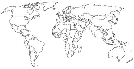 Weltkarte Skizze