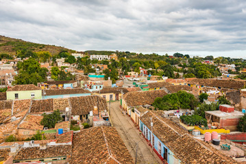 panoramic view over the city of trinidad on cuba