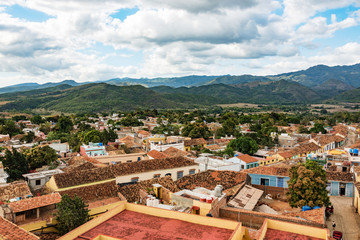 panoramic view over the city of trinidad on cuba