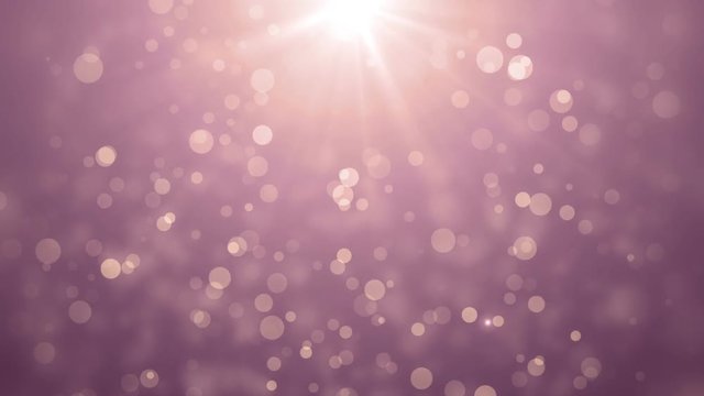  Moving gloss particles on violet background loop. Winter theme Christmas background with snowflakes.