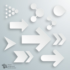 White Arrow Buttons #Vector Graphics