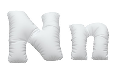 White pillow font.