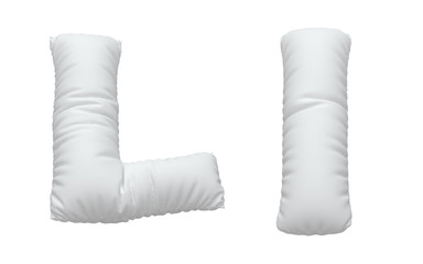 White pillow font.