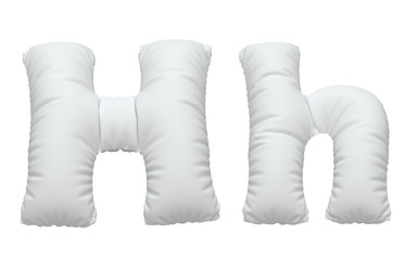 White pillow font.