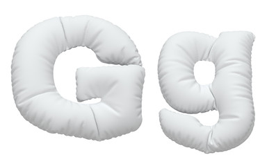 White pillow font.