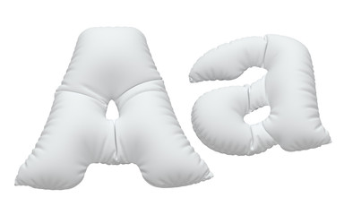 White pillow font.