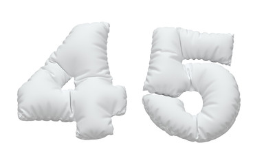 White pillow font.