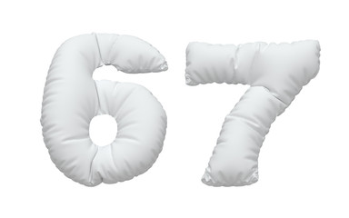 White pillow font.