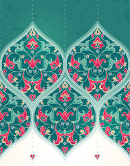 Vector seamless border in Eastern style. © Anna Pogulyaeva