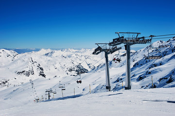 Slopes of skiing resort