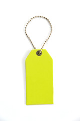 Blank label (tag) on white background. Price tag, gift tag