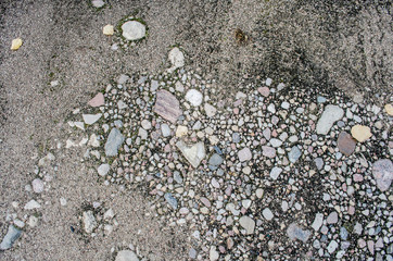 small stones flooring / stone rock background texture / sand texture floor / Sea stones background / background made of a closeup of a pile of pebbles