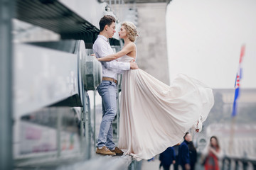 Naklejka premium wedding day in Budapest