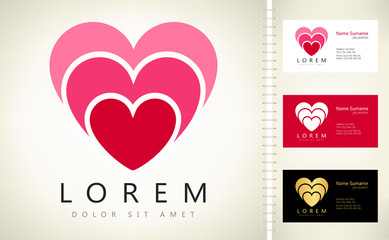 heart shape vector logo