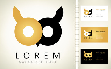 owl logo vector illustration