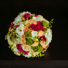 Gorgeous pink and green wedding bouquet