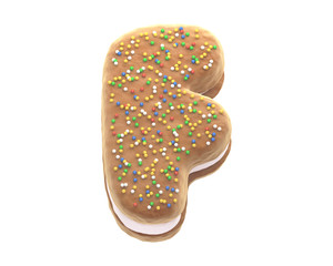 Sandwich Biscuits With cream font.
