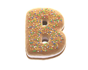 Sandwich Biscuits With cream font.
