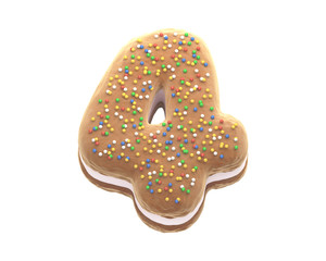 Sandwich Biscuits With cream font.
