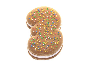 Sandwich Biscuits With cream font.
