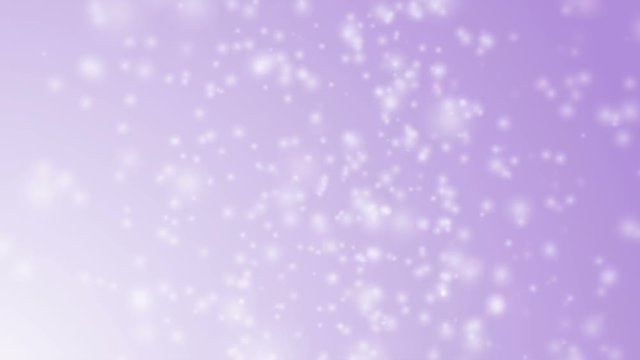  Moving gloss particles on violet background loop. Winter theme Christmas background with snowflakes.