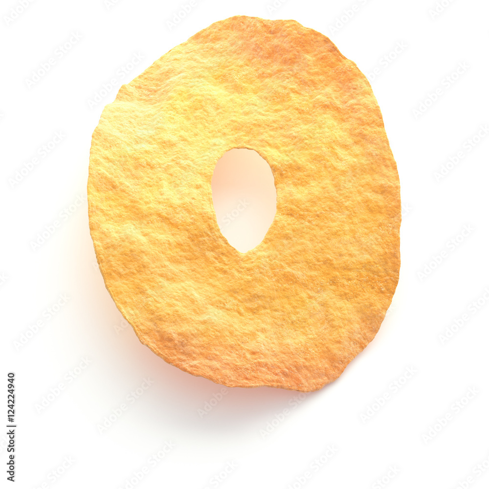 Wall mural potato chips font.