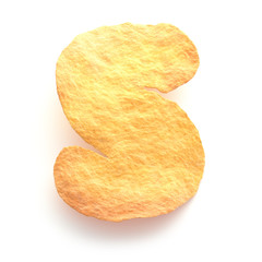 Potato chips font.
