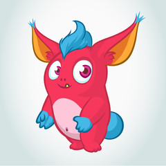 Cute monster cartoon. Vector illustration