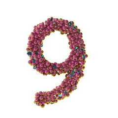 bubbles numbers 9, nine
