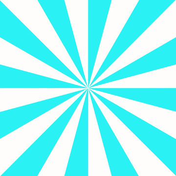 Hintergrund Strahlenkranz in Cyan und Wei&szlig;