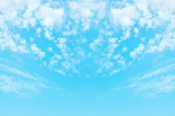 Blue sky with clouds. copy space.