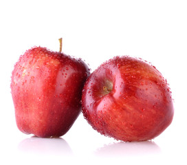 Red apple isolated on white background