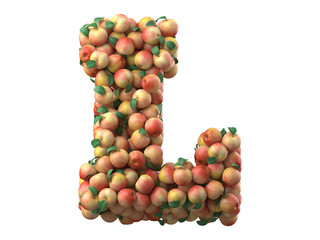 Red apple font.
